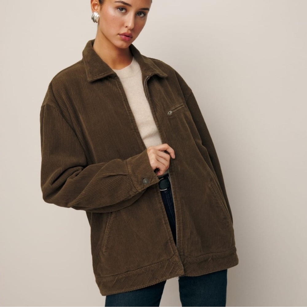 Reformation Marco Bomber Corduroy Jacket + free gift with purchase